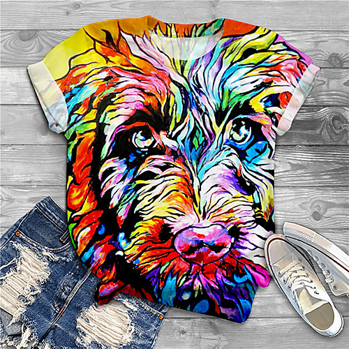 Women's Plus Size Print Dog Graphic Animal T shirt Large Size Round Neck Short Sleeve Tops Big Size
Women's Plus Size Print Dog Graphic Animal T shirt Large Size Round Neck Short Sleeve Tops Big Size
