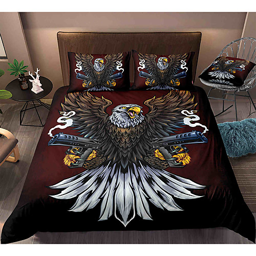 Eagle Print 3-Piece Duvet Cover Set Hotel Bedding Sets Comforter Cover with Soft Lightweight Microfiber, Include 1 Duvet Cover, 2 Pillowcases for Double/Queen/King(1 Pillowcase for Twin/Single)
Eagle Print 3-Piece Duvet Cover Set Hotel Bedding Sets Comforter Cover with Soft Lightweight Microfiber, Include 1 Duvet Cover, 2 Pillowcases for Double/Queen/King(1 Pillowcase for Twin/Single)