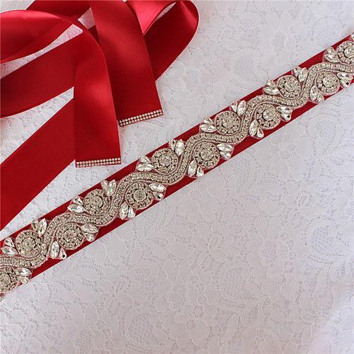 Satin / Tulle Wedding / Party / Evening Sash With Belt / Appliques / Crystals / Rhinestones Women's Sashes
Satin / Tulle Wedding / Party / Evening Sash With Belt / Appliques / Crystals / Rhinestones Women's Sashes