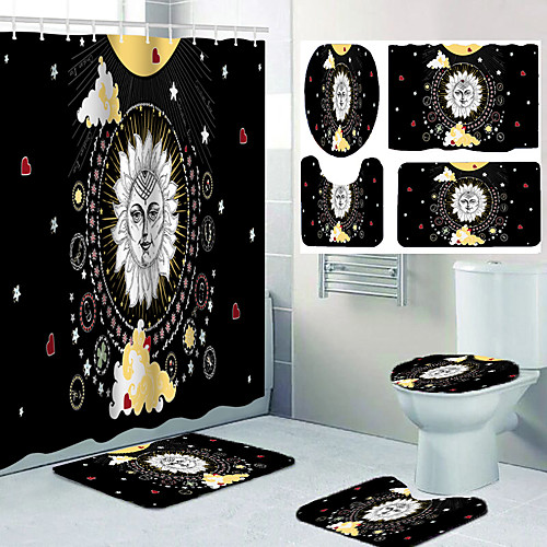 Sun Vector Design Pattern Printing Bathroom Shower Curtain Leisure Toilet Four-piece Design
Sun Vector Design Pattern Printing Bathroom Shower Curtain Leisure Toilet Four-piece Design