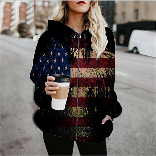 Women's Color Block Print Active Spring & Fall Hoodied Jacket Regular Daily Long Sleeve Air Layer Fabric Coat Tops Black
Women's Color Block Print Active Spring & Fall Hoodied Jacket Regular Daily Long Sleeve Air Layer Fabric Coat Tops Black
