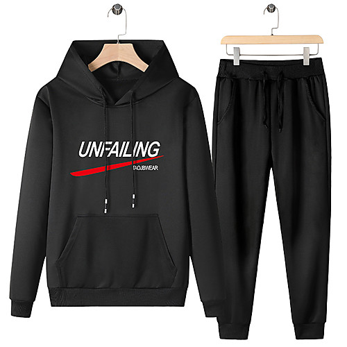 Men's Sweatsuit 2 Piece Set Elastic Waistband Hoodie Sport Athleisure Clothing Suit Long Sleeve Breathable Soft Comfortable Exercise & Fitness Everyday Use Outdoor Fitness Exercising / 2pcs / pack
Men's Sweatsuit 2 Piece Set Elastic Waistband Hoodie Sport Athleisure Clothing Suit Long Sleeve Breathable Soft Comfortable Exercise & Fitness Everyday Use Outdoor Fitness Exercising / 2pcs / pack