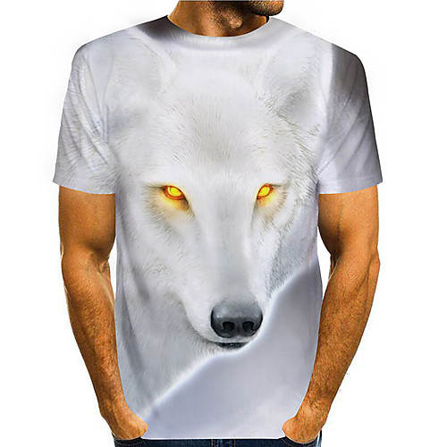 Men's Tees T shirt 3D Print Graphic Prints Fox Animal Print Short Sleeve Daily Tops Basic Casual White
Men's Tees T shirt 3D Print Graphic Prints Fox Animal Print Short Sleeve Daily Tops Basic Casual White
