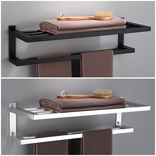 Bathroom Double-layer Space Aluminum Towel Rack Wall-mounted Perforated Installation Towel Rack Hanging Towel Rack
Bathroom Double-layer Space Aluminum Towel Rack Wall-mounted Perforated Installation Towel Rack Hanging Towel Rack