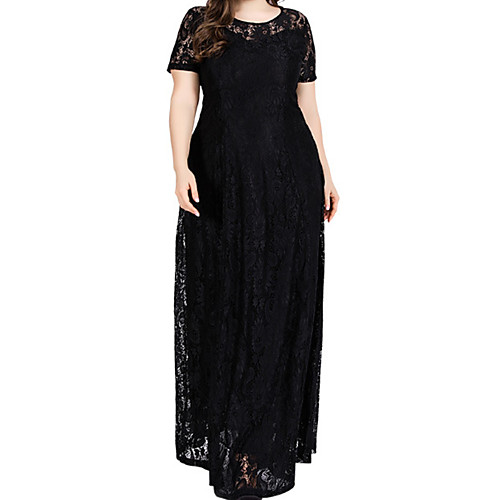 Women's Plus Size Dresses Swing Dress Maxi long Dress Short Sleeve Solid Color Lace Print Casual Fall White Black XL XXL 3XL 4XL 5XL / Loose
Women's Plus Size Dresses Swing Dress Maxi long Dress Short Sleeve Solid Color Lace Print Casual Fall White Black XL XXL 3XL 4XL 5XL / Loose