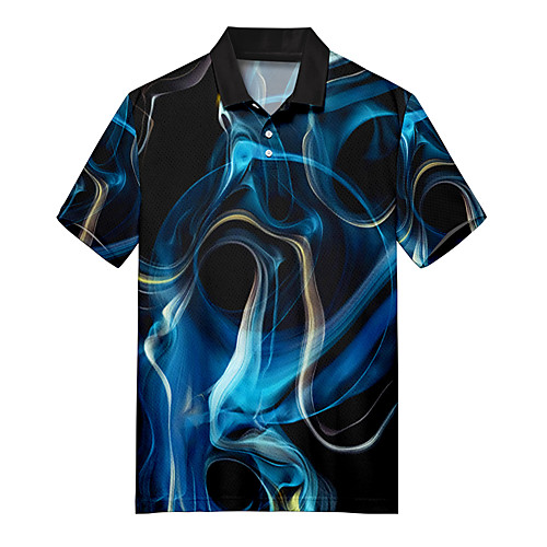 Men's Polo 3D Print Lightning Optical Illusion Button-Down Print Short Sleeve Casual Tops Casual Fashion Soft Breathable Black
Men's Polo 3D Print Lightning Optical Illusion Button-Down Print Short Sleeve Casual Tops Casual Fashion Soft Breathable Black