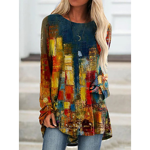 Women's T Shirt Dress Tee Dress Short Mini Dress Red Yellow Green Long Sleeve Print Print Summer Round Neck Casual 2021 S M L XL XXL 3XL
Women's T Shirt Dress Tee Dress Short Mini Dress Red Yellow Green Long Sleeve Print Print Summer Round Neck Casual 2021 S M L XL XXL 3XL