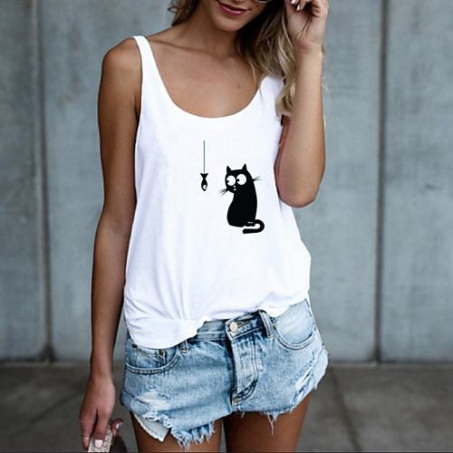 Women's Tank Top Tee / T-shirt Pure Color Scoop Neck Cat Heart Sport Athleisure Top Sleeveless Breathable Soft Comfortable Everyday Use Street Casual Daily Outdoor
Women's Tank Top Tee / T-shirt Pure Color Scoop Neck Cat Heart Sport Athleisure Top Sleeveless Breathable Soft Comfortable Everyday Use Street Casual Daily Outdoor