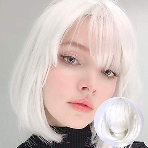 Synthetic Wig Pink Red Black Blue Purple Blonde White Wig Female Short Bob Halloween Christmas Party Cosplay Wigs For Women
Synthetic Wig Pink Red Black Blue Purple Blonde White Wig Female Short Bob Halloween Christmas Party Cosplay Wigs For Women