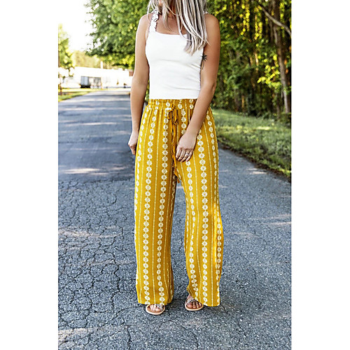 Women's Stylish Boho Comfort Casual Daily Chinos Pants Geometric Full Length Elastic Waist Print Yellow
Women's Stylish Boho Comfort Casual Daily Chinos Pants Geometric Full Length Elastic Waist Print Yellow