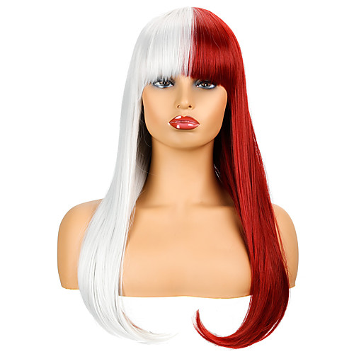Synthetic Wig Natural Straight Neat Bang Wig Medium Length Red / White Synthetic Hair Women's Cosplay Party Fashion Silver Burgundy
Synthetic Wig Natural Straight Neat Bang Wig Medium Length Red / White Synthetic Hair Women's Cosplay Party Fashion Silver Burgundy
