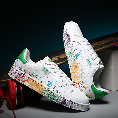 Men's Sneakers Casual Daily Outdoor Running Shoes Walking Shoes PU Breathable Non-slipping Wear Proof Black and White White / Blue White / Green Spring Summer
Men's Sneakers Casual Daily Outdoor Running Shoes Walking Shoes PU Breathable Non-slipping Wear Proof Black and White White / Blue White / Green Spring Summer