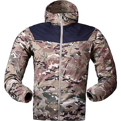 Men's Hunting Jacket Outdoor Waterproof Windproof Breathable Wearproof Fall Spring Camo Polyester Black Camouflage
Men's Hunting Jacket Outdoor Waterproof Windproof Breathable Wearproof Fall Spring Camo Polyester Black Camouflage
