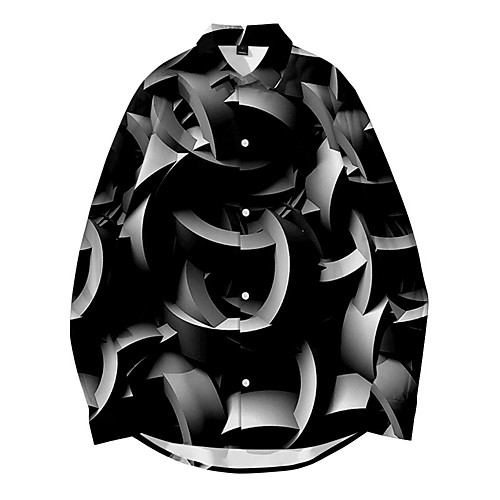 Men's Shirt 3D Print Geometry Button-Down 3D Print Long Sleeve Daily Tops Casual Fashion Black
Men's Shirt 3D Print Geometry Button-Down 3D Print Long Sleeve Daily Tops Casual Fashion Black