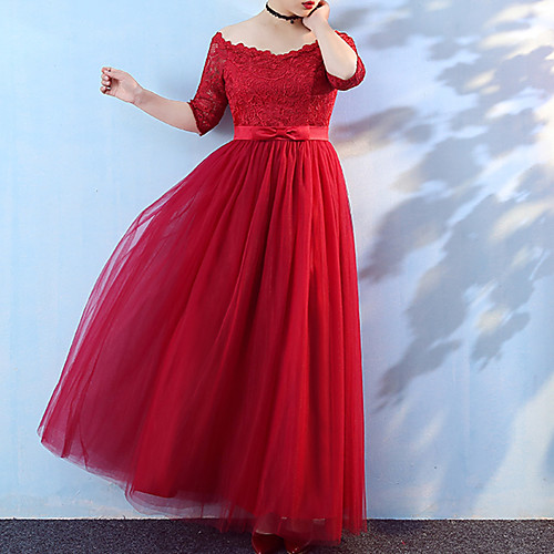 A-Line Plus Size Elegant Engagement Formal Evening Dress Off Shoulder Half Sleeve Floor Length Tulle with Lace Insert 2021
A-Line Plus Size Elegant Engagement Formal Evening Dress Off Shoulder Half Sleeve Floor Length Tulle with Lace Insert 2021