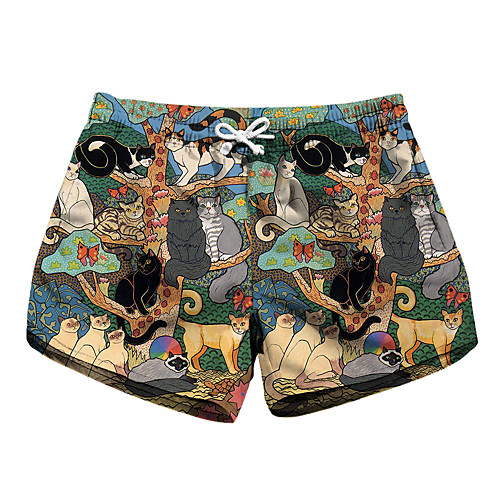 Women's Stylish Novelty Comfort Leisure Sports Weekend Shorts Pants Multi Color Cat Graphic Prints Short Sporty Elastic Waist Print Green
Women's Stylish Novelty Comfort Leisure Sports Weekend Shorts Pants Multi Color Cat Graphic Prints Short Sporty Elastic Waist Print Green