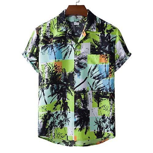 Men's Shirt 3D Print Graphic Prints Print Short Sleeve Vacation Tops Green / Black
Men's Shirt 3D Print Graphic Prints Print Short Sleeve Vacation Tops Green / Black