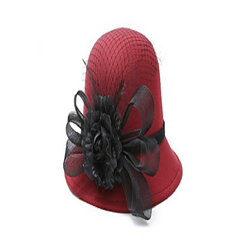 Women Warm Wool Felt Church Cloche Cap Bucket Hat Bowler Hats with Flower Trim Wine Red
Women Warm Wool Felt Church Cloche Cap Bucket Hat Bowler Hats with Flower Trim Wine Red