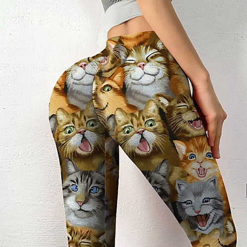 Women's Colorful Fashion Comfort Weekend Gym Leggings Pants Cat Color Block Ankle-Length Sporty Elastic Waist Print Yellow
Women's Colorful Fashion Comfort Weekend Gym Leggings Pants Cat Color Block Ankle-Length Sporty Elastic Waist Print Yellow