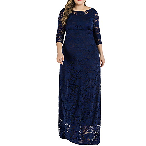 Women's Plus Size Solid Color Backless Lace Casual 3/4 Length Sleeve Fall Maxi long Dress Swing Dress Wine Black
Women's Plus Size Solid Color Backless Lace Casual 3/4 Length Sleeve Fall Maxi long Dress Swing Dress Wine Black