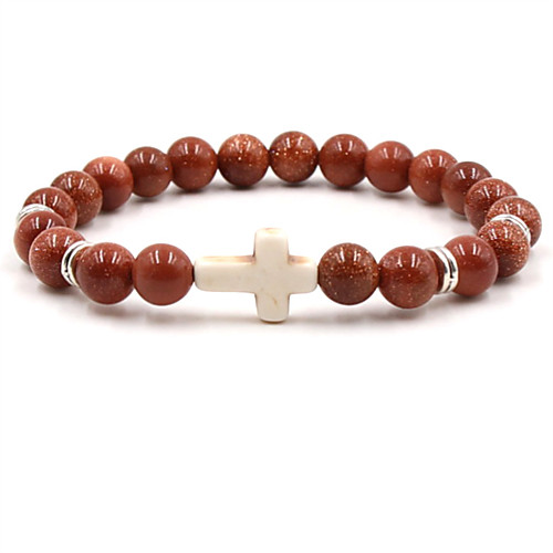8mm beads cross bracelet for women men natural stone elastic link prayer bracelet for boy girls
8mm beads cross bracelet for women men natural stone elastic link prayer bracelet for boy girls