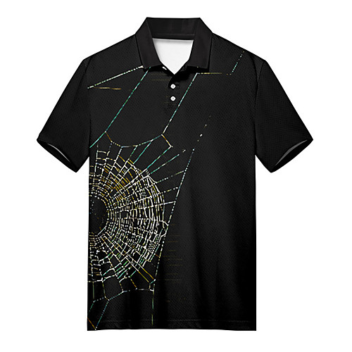 Men's Polo 3D Print Spider web Button-Down Print Short Sleeve Casual Tops Casual Fashion Soft Breathable Black
Men's Polo 3D Print Spider web Button-Down Print Short Sleeve Casual Tops Casual Fashion Soft Breathable Black