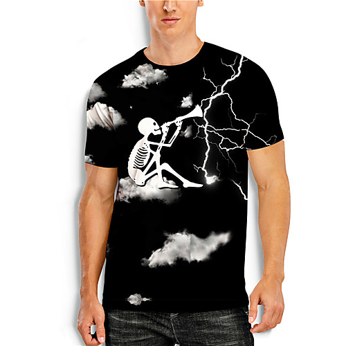 Men's T shirt 3D Print Graphic Prints Skull Print Short Sleeve Daily Tops Casual Designer Big and Tall Black
Men's T shirt 3D Print Graphic Prints Skull Print Short Sleeve Daily Tops Casual Designer Big and Tall Black