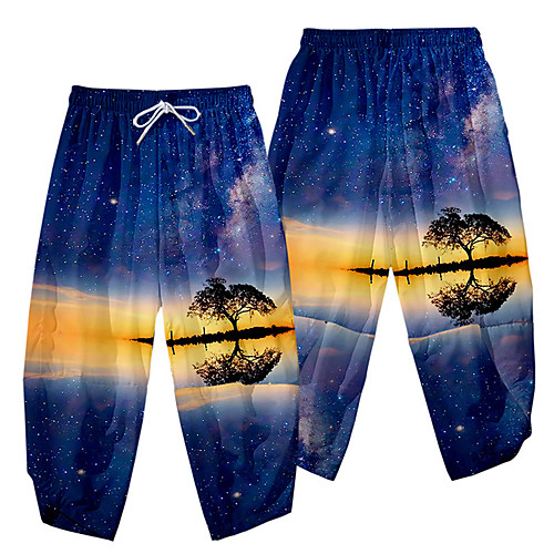 Men's Casual / Sporty Athleisure Daily Sports Wide Leg Pants Galaxy Full Length Elastic Waist 3D Print Blue
Men's Casual / Sporty Athleisure Daily Sports Wide Leg Pants Galaxy Full Length Elastic Waist 3D Print Blue