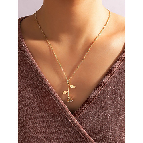 Women's Pendant Necklace Necklace Roses Flower Fashion Trendy Sweet Alloy Gold 45 cm Necklace Jewelry 1pc For
Women's Pendant Necklace Necklace Roses Flower Fashion Trendy Sweet Alloy Gold 45 cm Necklace Jewelry 1pc For