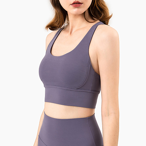 Women's Scoop Neck Sports Bra Medium Support Cross Back Solid Color Watermelon Red Black Purple Yellow Red Nylon Spandex Yoga Fitness Gym Workout Bra Top Sport Activewear Breathable Quick Dry
Women's Scoop Neck Sports Bra Medium Support Cross Back Solid Color Watermelon Red Black Purple Yellow Red Nylon Spandex Yoga Fitness Gym Workout Bra Top Sport Activewear Breathable Quick Dry