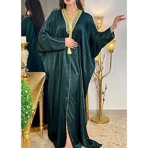 Women's Kaftan Dress Maxi long Dress Red Green Long Sleeve Solid Color Patchwork Summer Round Neck Casual 2021 One-Size
Women's Kaftan Dress Maxi long Dress Red Green Long Sleeve Solid Color Patchwork Summer Round Neck Casual 2021 One-Size
