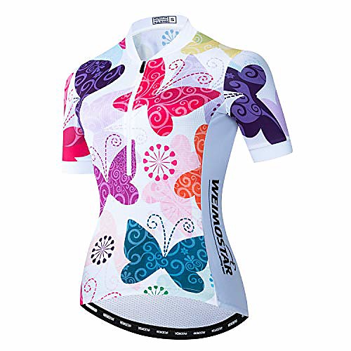 women's cycling jersey short sleeve half zipper mountain clothing bike shirt top quick dry breathable multicolored size l
women's cycling jersey short sleeve half zipper mountain clothing bike shirt top quick dry breathable multicolored size l