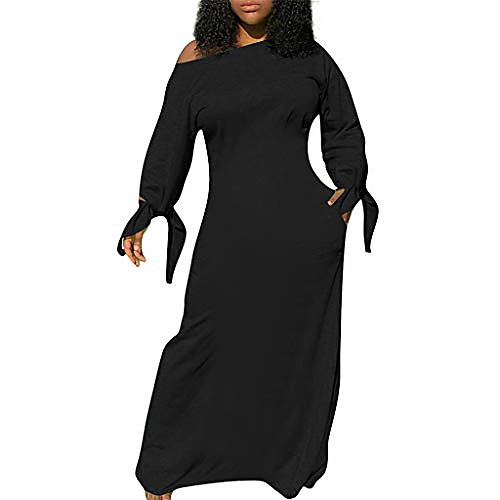 thlai women's long sleeve loose plain maxi dress casual long dress with pockets one off shoulder maxi dress midi dress black s
thlai women's long sleeve loose plain maxi dress casual long dress with pockets one off shoulder maxi dress midi dress black s