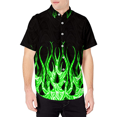 Men's Shirt 3D Print Graphic Prints Flame Print Short Sleeve Daily Tops Basic Casual Green
Men's Shirt 3D Print Graphic Prints Flame Print Short Sleeve Daily Tops Basic Casual Green