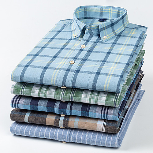 Men's Shirt Plaid Button-Down Long Sleeve Casual Tops Cotton Business Simple A B C
Men's Shirt Plaid Button-Down Long Sleeve Casual Tops Cotton Business Simple A B C
