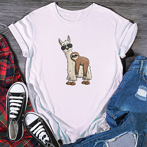 Women's T shirt Graphic Print Round Neck Tops 100% Cotton Basic Basic Top White Black Purple 
Women's T shirt Graphic Print Round Neck Tops 100% Cotton Basic Basic Top White Black Purple