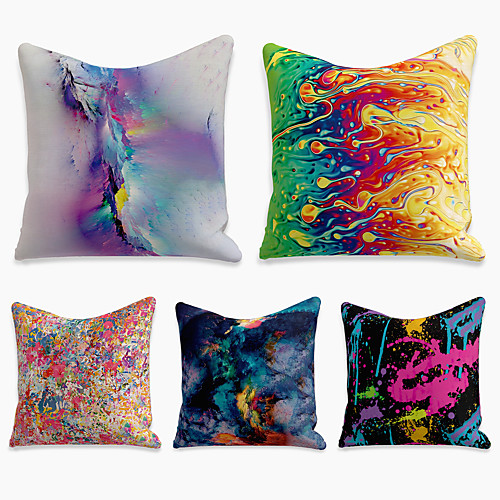 5 pcs Linen Pillow Cover, Abstract Square Zipper Polyester Traditional Classic
5 pcs Linen Pillow Cover, Abstract Square Zipper Polyester Traditional Classic