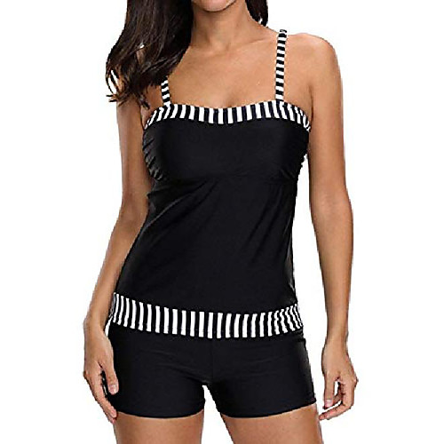 Women's Vinatge Stripe Bathing Suit Plus Size Swimsuit Tankini Swimwear Tummy Control Two Piece Bikini Set S-Black XL
Women's Vinatge Stripe Bathing Suit Plus Size Swimsuit Tankini Swimwear Tummy Control Two Piece Bikini Set S-Black XL