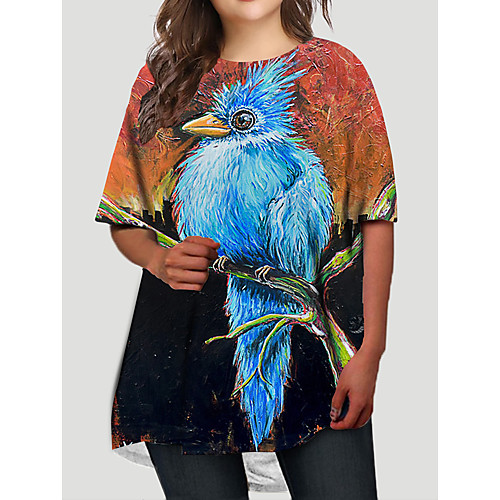 Women's Plus Size Graphic Animal Print Casual Half Sleeve Fall Short Mini Dress T Shirt Dress Tee Dress Blue
Women's Plus Size Graphic Animal Print Casual Half Sleeve Fall Short Mini Dress T Shirt Dress Tee Dress Blue