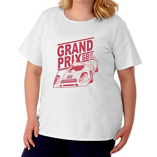 Women's Plus Size Print Letter T shirt Large Size Crewneck Short Sleeve Basic Tops XL XXL 3XL White Black Gray Big Size / Cotton
Women's Plus Size Print Letter T shirt Large Size Crewneck Short Sleeve Basic Tops XL XXL 3XL White Black Gray Big Size / Cotton