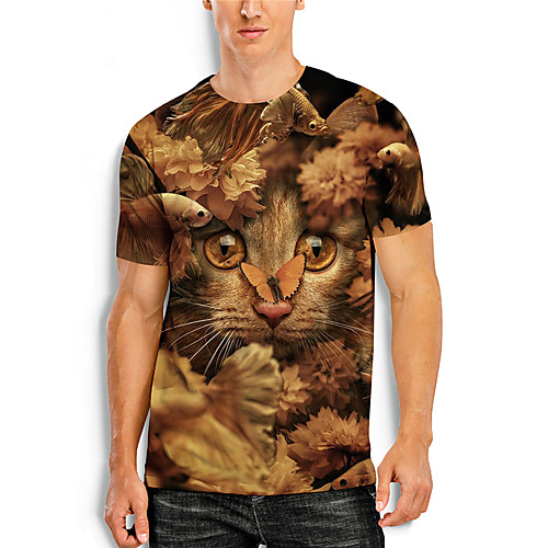 Men's T shirt 3D Print Graphic Animal 3D Print Short Sleeve Daily Tops Basic Casual Brown
Men's T shirt 3D Print Graphic Animal 3D Print Short Sleeve Daily Tops Basic Casual Brown