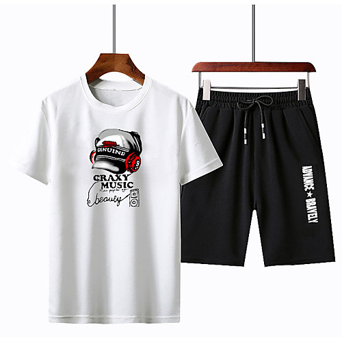 Men's Sweatsuit 2 Piece Set Artistic Style Crew Neck Sport Athleisure Clothing Suit Short Sleeves Breathable Soft Comfortable Exercise & Fitness Everyday Use Outdoor Fitness Exercising / 2pcs / pack
Men's Sweatsuit 2 Piece Set Artistic Style Crew Neck Sport Athleisure Clothing Suit Short Sleeves Breathable Soft Comfortable Exercise & Fitness Everyday Use Outdoor Fitness Exercising / 2pcs / pack