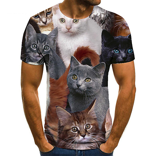 Men's T shirt 3D Print Animal 3D Print Print Short Sleeve Casual Tops Casual Fashion Gray / White
Men's T shirt 3D Print Animal 3D Print Print Short Sleeve Casual Tops Casual Fashion Gray / White