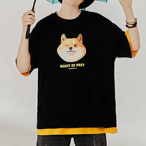 Men's T shirt Hot Stamping Dog Graphic Prints Animal Print Short Sleeve Casual Tops 100% Cotton Basic Casual Fashion White Black
Men's T shirt Hot Stamping Dog Graphic Prints Animal Print Short Sleeve Casual Tops 100% Cotton Basic Casual Fashion White Black