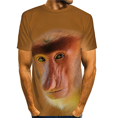 Men's T shirt 3D Print Graphic Animal 3D Print Short Sleeve Daily Tops Basic Casual Brown
Men's T shirt 3D Print Graphic Animal 3D Print Short Sleeve Daily Tops Basic Casual Brown
