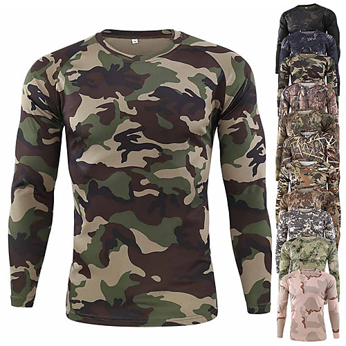 Men's Hunting T-shirt Outdoor Breathable Ventilation Fast Dry Outdoor Fall Spring Camo Cotton Forest Green CP Digital camouflage
Men's Hunting T-shirt Outdoor Breathable Ventilation Fast Dry Outdoor Fall Spring Camo Cotton Forest Green CP Digital camouflage
