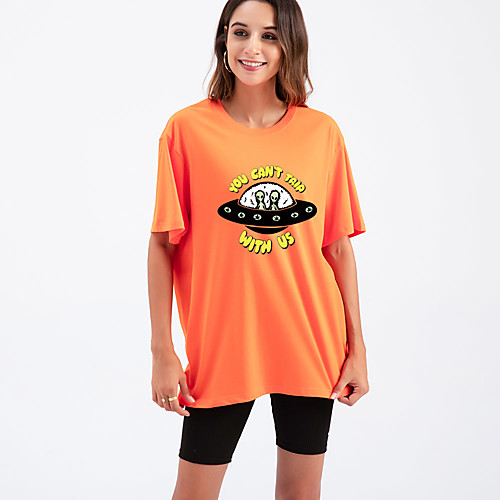 Women's T shirt Graphic Letter Print Round Neck Tops Cotton Basic Basic Top White Black Purple
Women's T shirt Graphic Letter Print Round Neck Tops Cotton Basic Basic Top White Black Purple