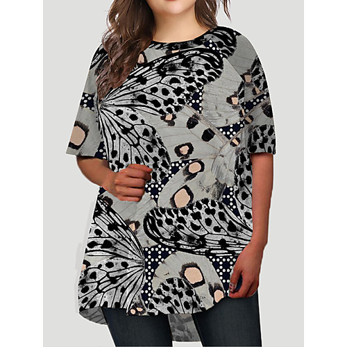 Women's Plus Size Graphic Animal Print Casual Half Sleeve Fall Short Mini Dress T Shirt Dress Tee Dress Gray
Women's Plus Size Graphic Animal Print Casual Half Sleeve Fall Short Mini Dress T Shirt Dress Tee Dress Gray