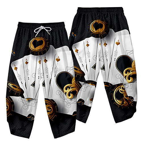 Men's Casual / Sporty Athleisure Daily Sports Wide Leg Pants Poker Full Length Elastic Waist 3D Print Black / White
Men's Casual / Sporty Athleisure Daily Sports Wide Leg Pants Poker Full Length Elastic Waist 3D Print Black / White