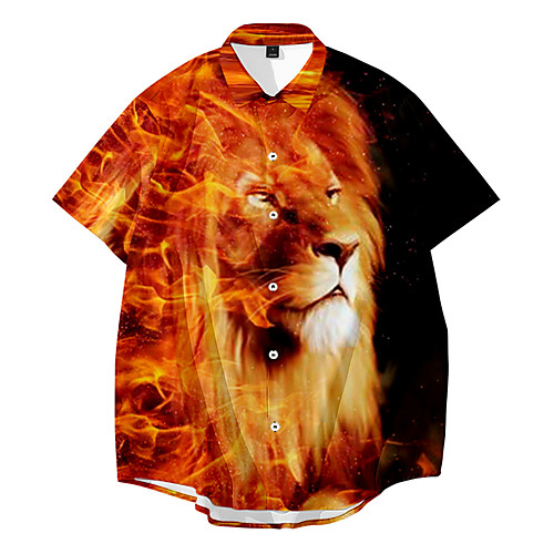 Men's Shirt 3D Print Lion Animal Button-Down 3D Print Short Sleeve Daily Tops Casual Fashion Hawaiian Yellow
Men's Shirt 3D Print Lion Animal Button-Down 3D Print Short Sleeve Daily Tops Casual Fashion Hawaiian Yellow